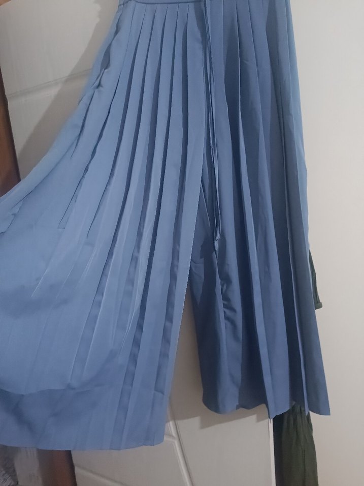 Mavi Pilili Kadın Kumaş Pantolon - Görsel 4