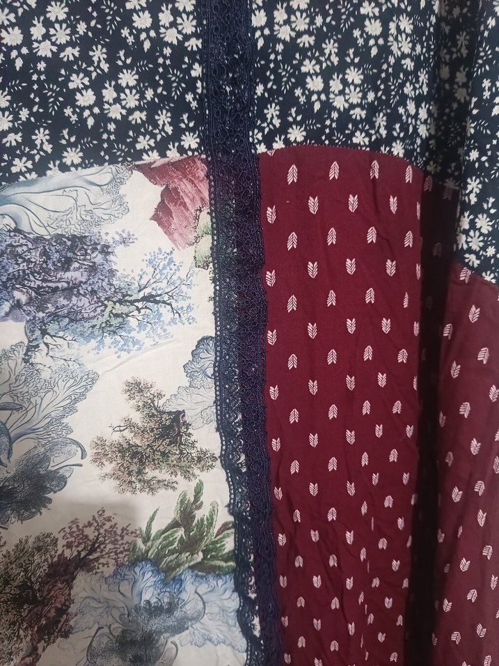 Uzun Bohem Desenli Kadın Elbise - Görsel 3