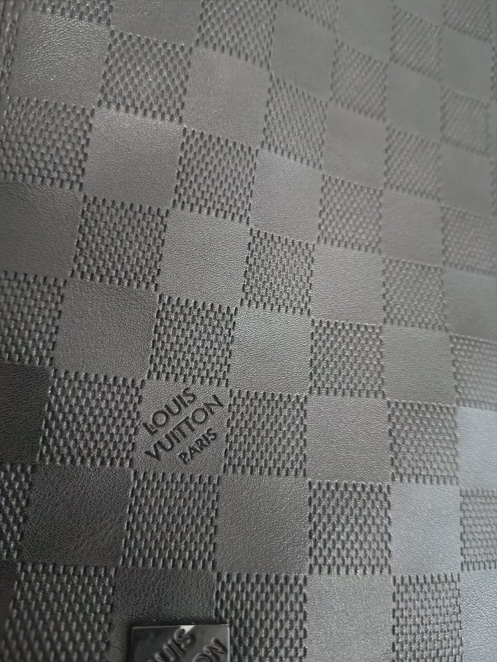 Erkek Siyah Kareli Tokalı Omuz Çantası - Görsel 5