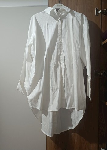 Beyaz Uzun Kollu Keten Gömlek - Görsel 2