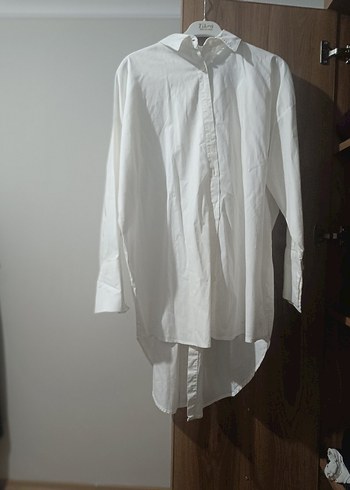 Beyaz Uzun Kollu Keten Gömlek - Görsel 4