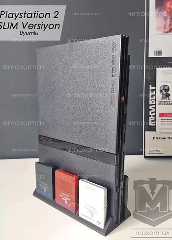 PlayStation 2 Slim Konsol ve Kartuş Standı