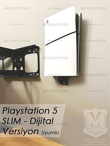 PS5 Slim Dijital için Duvar Askı Rafı