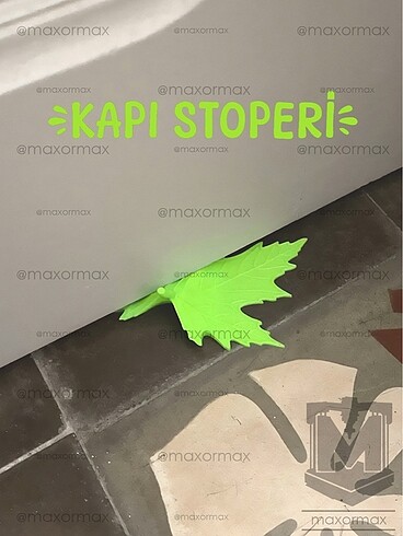 Beden yeşil Renk Yaprak Şeklinde Kapı Stoperi
