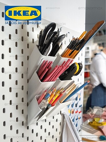 Ikea Skadis için Eğimli Kutu - Pegboard