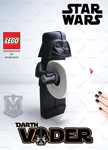 Darth Vader Lego Tuvalet Kağıdı Tutacağı - Görsel 5