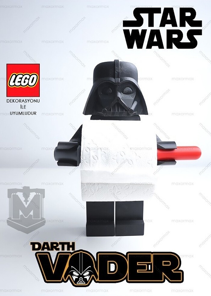 Darth Vader Lego Tuvalet Kağıdı Tutacağı - Görsel 2