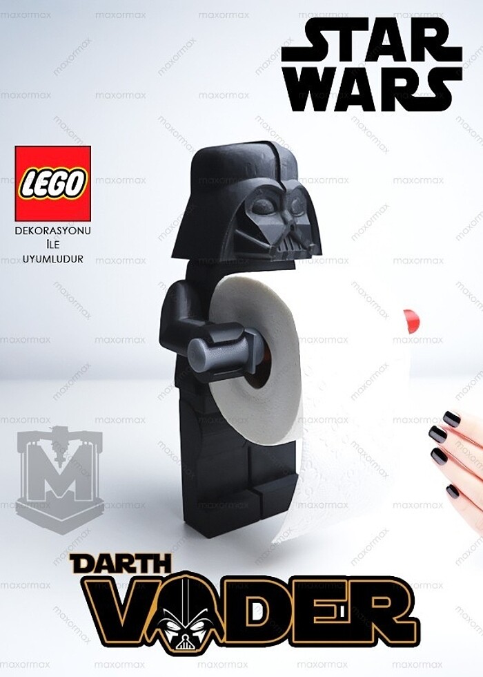 Darth Vader Lego Tuvalet Kağıdı Tutacağı - Görsel 5