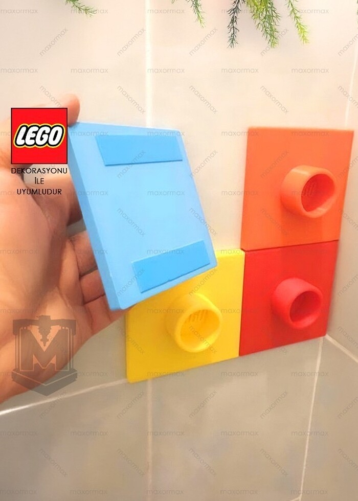 Lego Kare Tuvalet Kağıt Askısı - Görsel 2