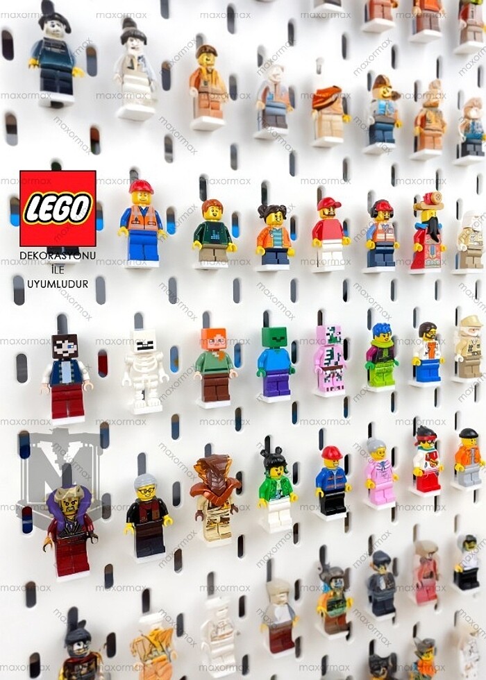 Ikea Skadis Pano için Lego Figür Rafı - Görsel 2