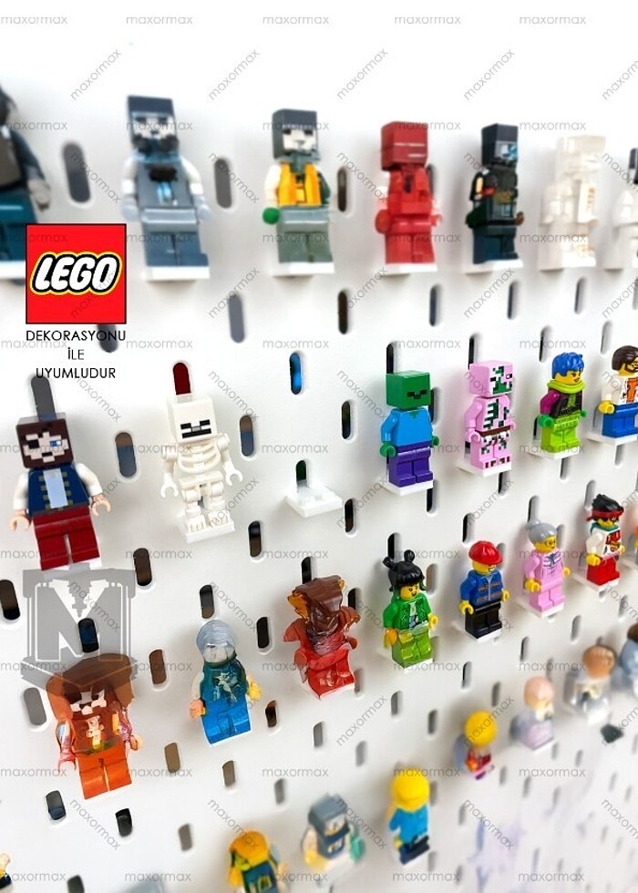 Ikea Skadis Pano için Lego Figür Rafı - Görsel 3
