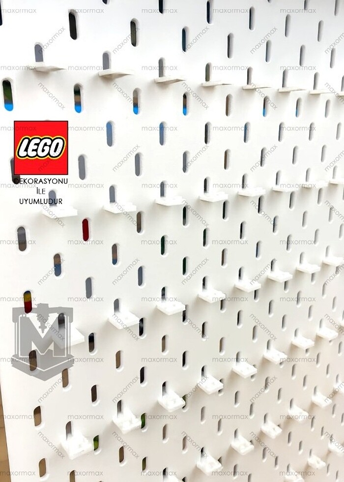 Ikea Skadis Pano için Lego Figür Rafı - Görsel 4