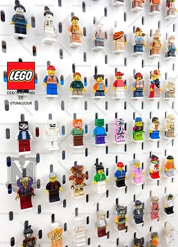 Diğer Ikea Skadis Pano için Lego Figür Rafı