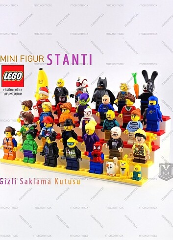 Lego Mini Figürleri için Kutulu Stant