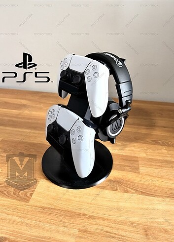 PS5 için Çiftli Kol ve Kulaklık Standı