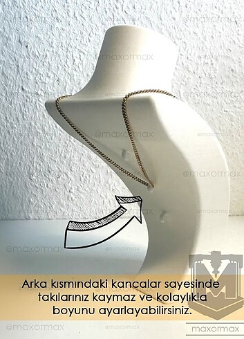 Diğer Takı Standı - Kolye için Büst Mankeni