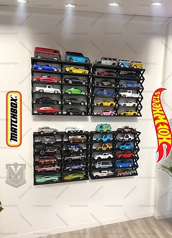 Hot Wheels ve Matchbox 10 Araçlık Raf