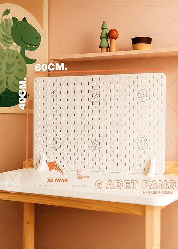 Skadis Tarzı Pano - Tam Set Pegboard - Görsel 2
