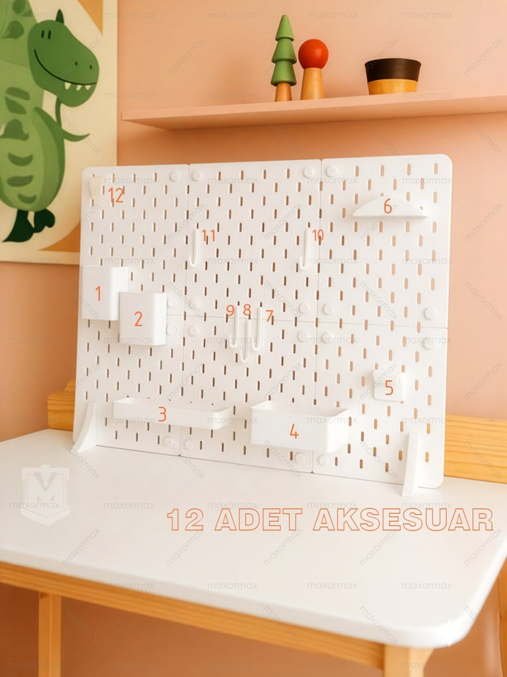 Skadis Tarzı Pano - Tam Set Pegboard - Görsel 3