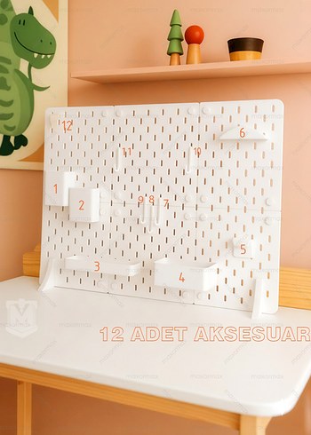 Skadis Tarzı Pano - Tam Set Pegboard - Görsel 3