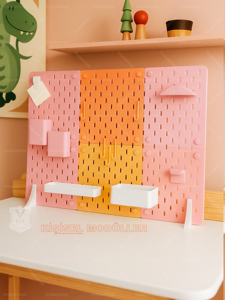 Skadis Tarzı Pano - Tam Set Pegboard - Görsel 5