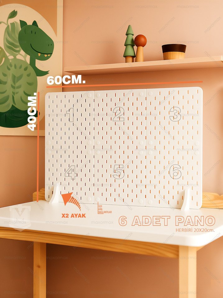 Skadis Tarzı Pano - Tam Set Pegboard - Görsel 2