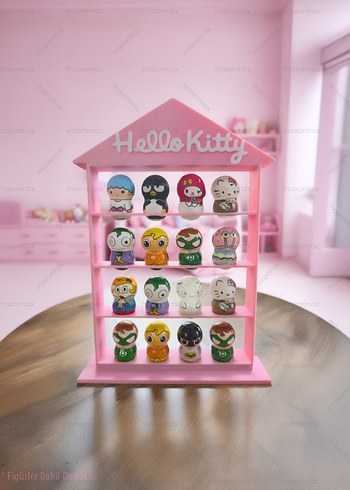 Hello Kitty Temalı Pastel Pembe Çocuk Rafı - Görsel 5