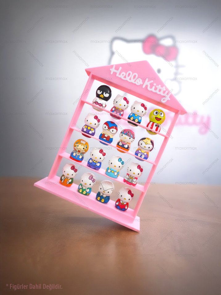 Hello Kitty Temalı Pastel Pembe Çocuk Rafı - Görsel 4