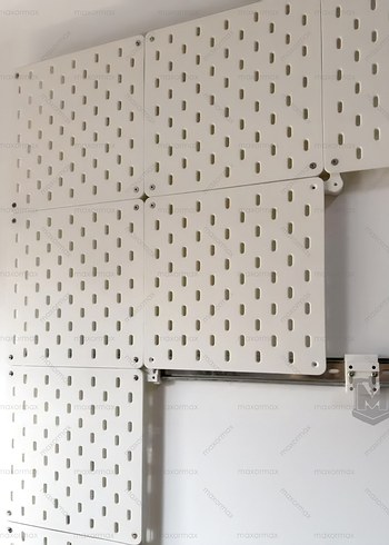 Beden Renk Skadis Tarzı Pano - Pegboard - 20x20cm.