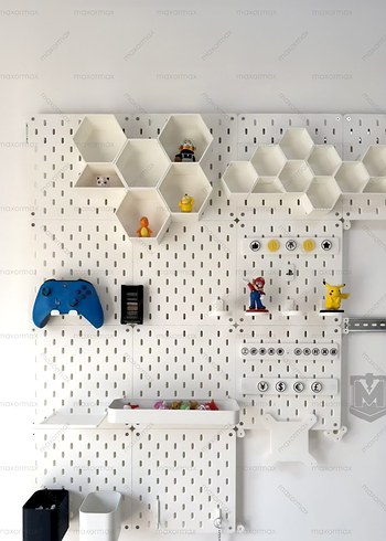Skadis Tarzı Pano - Pegboard - 20x20cm.