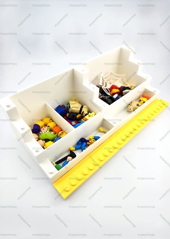 Beden Renk LEGO Uyumlu Mini Figür Standı Saklama Kutusu