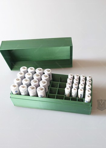 Beden Renk Pil Organizer & Saklama Kutusu - 44 Adet