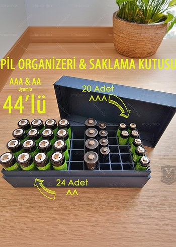Pil Organizer & Saklama Kutusu - 44 Adet