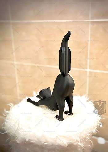 Kedi Figürlü Tuvalet Kağıtlık - Görsel 3