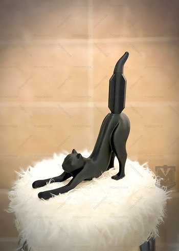 Kedi Figürlü Tuvalet Kağıtlık - Görsel 2