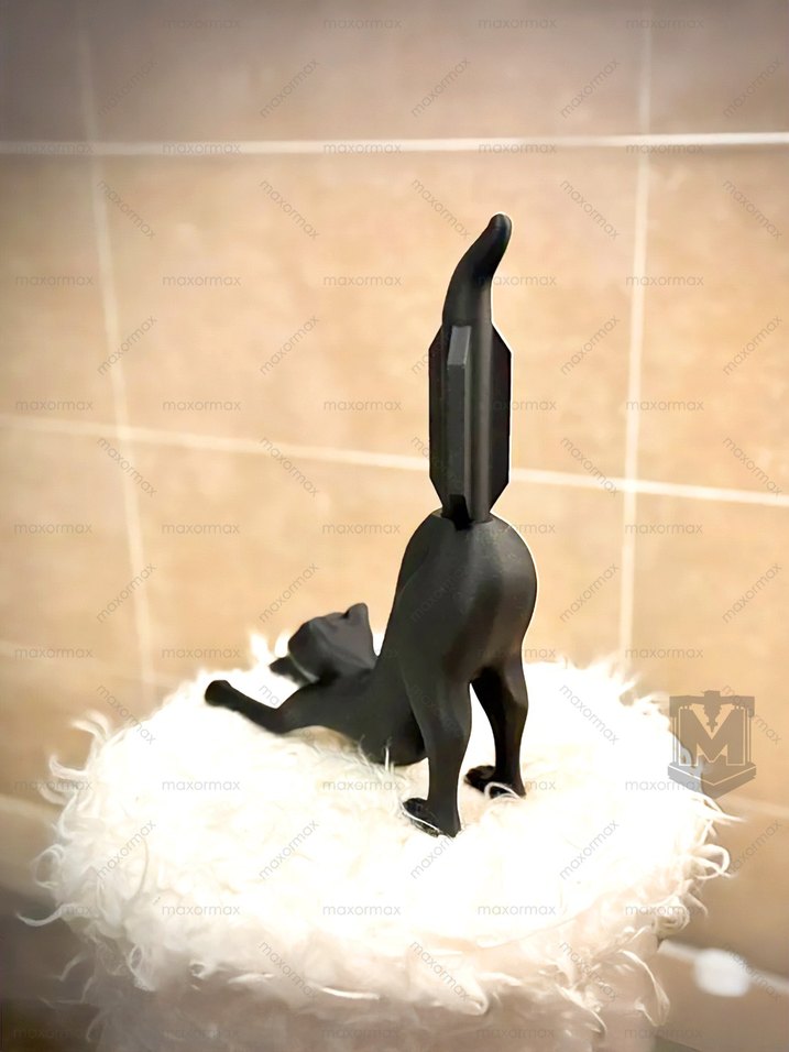 Kedi Figürlü Tuvalet Kağıtlık - Görsel 3