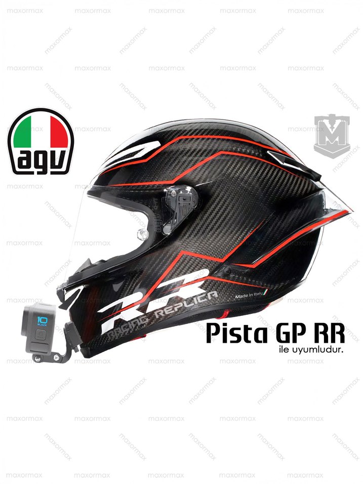 AGV Pista GP RR Kask için GoPro Adaptörü - Görsel 2