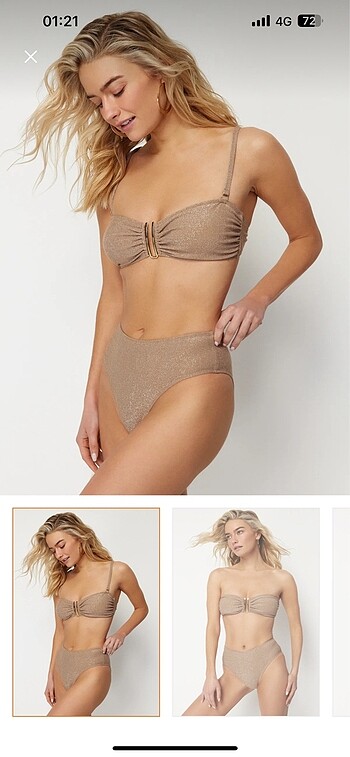 Trendyol & Milla Vizon straplez bikini takım