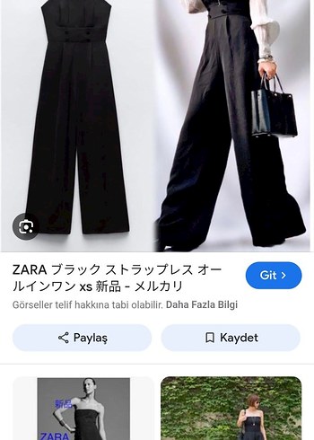 Siyah Straplez Kemerli Kadın Tulum zara - Görsel 5