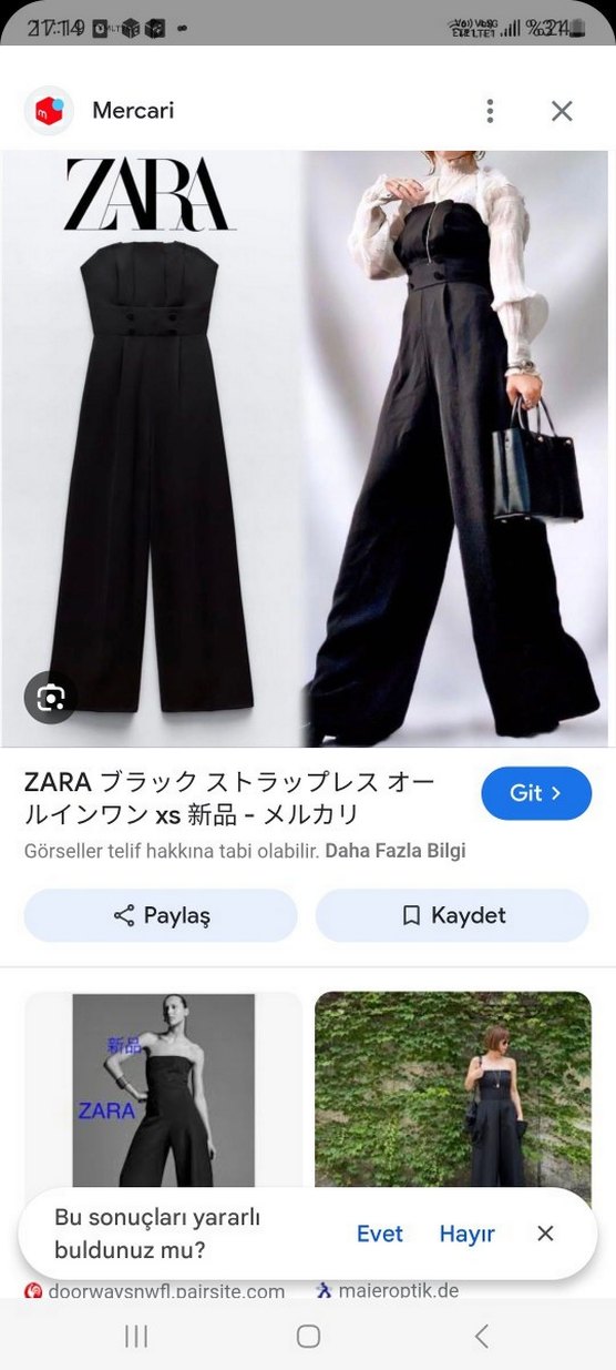 Siyah Straplez Kemerli Kadın Tulum zara - Görsel 5