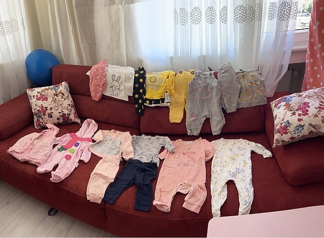 6 Ay Beden çeşitli Renk Bebek kıyafet