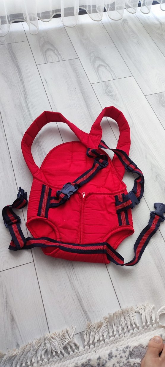 Kırmızı Bebek kanguru Renkli Fil Desenli - Görsel 3