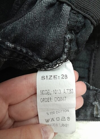 28 Beden Beli lastikli kot pantolon
