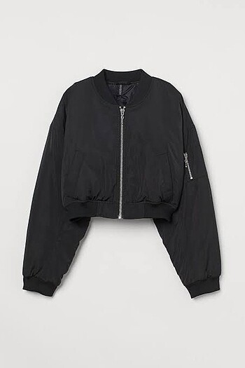 H&m siyah bomber ceket