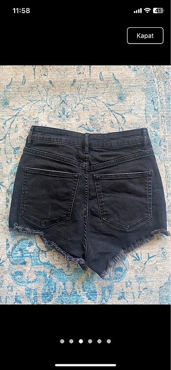 xs Beden Zara siyah şort
