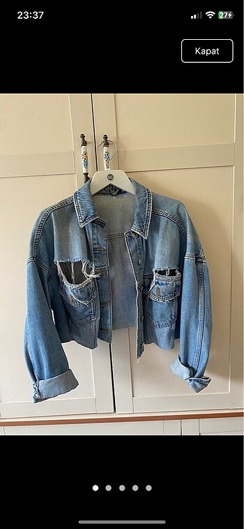 Crop kot ceket