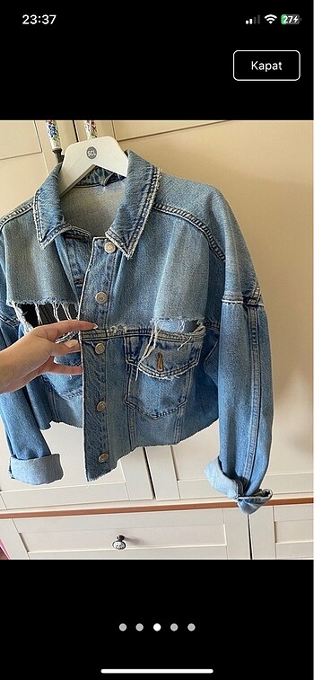 s Beden Crop kot ceket