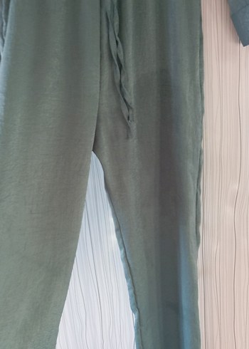 Düğmeli Uzun Kollu Hamile Keten Tunik - Görsel 4