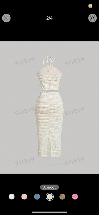Zara ekru crop ile etek