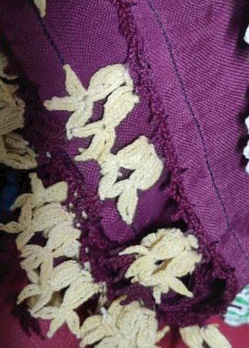 Dantel Detaylı Çok Renkli Bohem Kadın Fuları - Görsel 11